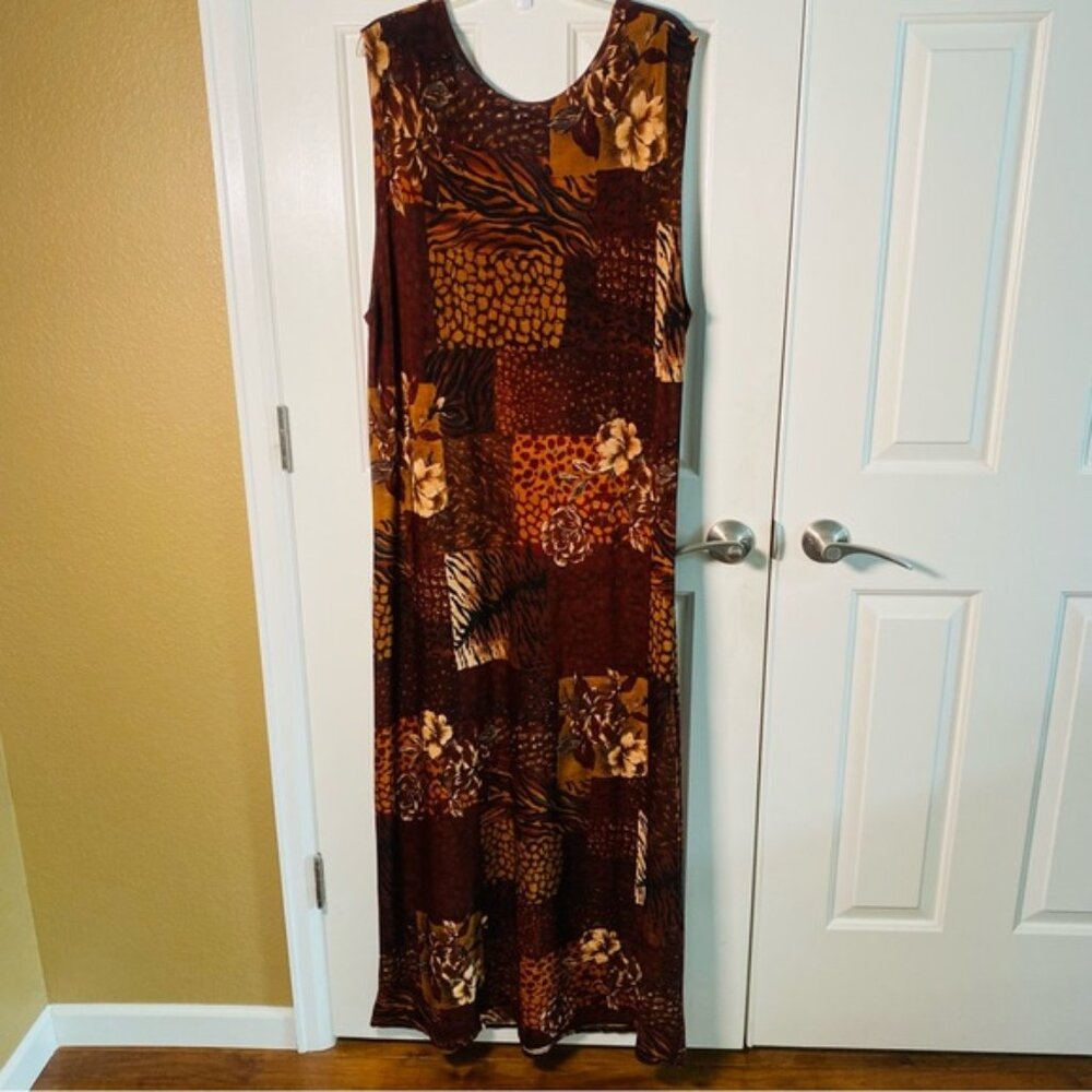 Vintage Hypnotic Clothing Inc Patchwork Maxi Dress Made in USA Plus Size…